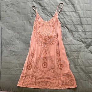 Tan spaghetti strap dress
